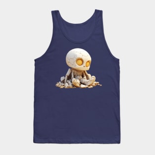 Cute preppy skeleton who is bored Tank Top